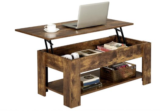 Tea Table with Hidden Storage Drawer